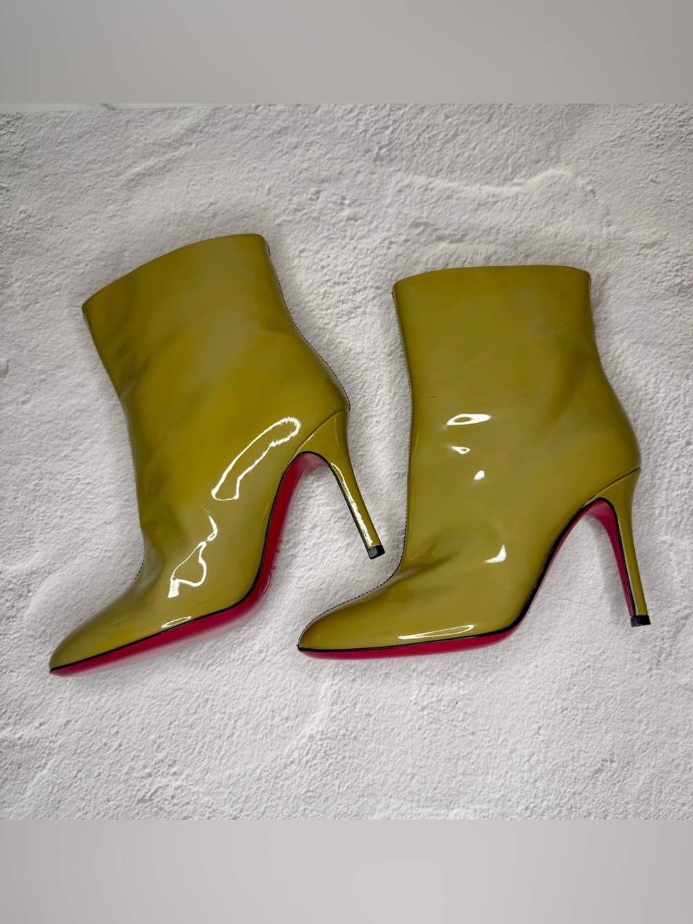 Dolce & Gabbana Olive Green Leather Ankle Boots Pink Sole EU 36 | Full Inclusion - Picture 3 of 10